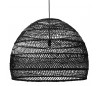 Loftlampe i rattanflet Ø80 cm 1 x E27 - Sort
