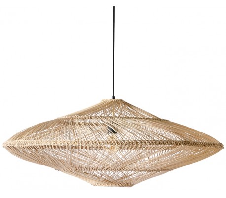 Loftlampe i rattanflet Ø60 cm 1 x E27 - Natur