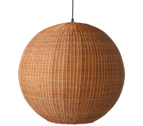 Loftlampe i rattanflet Ø80 cm 1 x E27 - Natur