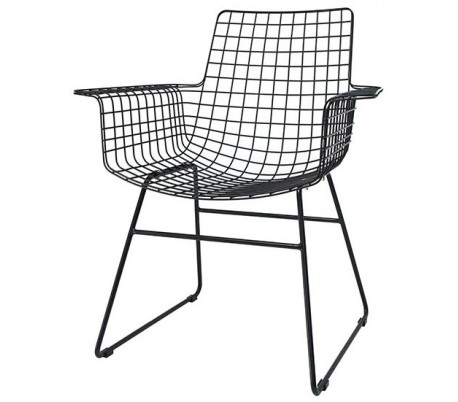 2 x Spisebordsstole i metal H86 cm - Sort