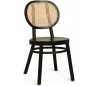 Spisebordsstol i sunkaitræ og rattan H85 cm - Sort/Natur