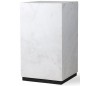 Sofabord i marmor og mdf H42 x B25 cm - Sort/Hvid marmor