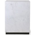 Sofabord i marmor og mdf H42 x B25 cm - Sort/Hvid marmor