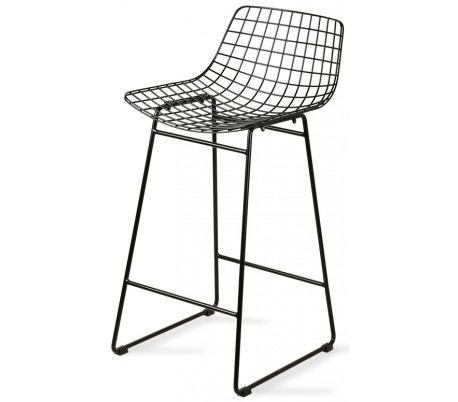 2 x Spisebordsstole i metal H86 cm - Sort