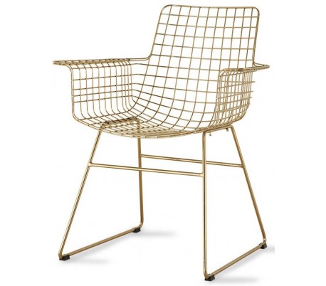 2 x Spisebordsstole med armlæn i metal H86 cm - Sort