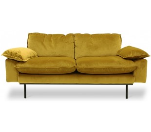 3-Personers sofa i velour B225 cm - Okker
