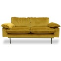 3-Personers sofa i velour B225 cm - Okker