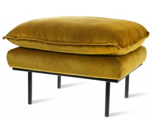 2-Personers sofa i velour B175 cm - Okker