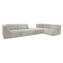 4-Personers sofa i velour B245 cm - Vintage cremehvid