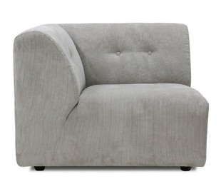 4-Personers sofa i velour B245 cm - Vintage cremehvid