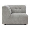 4-Personers sofa i velour B245 cm - Vintage cremehvid