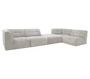 Midtermodul i corduroy rib B87 cm - Creme 2