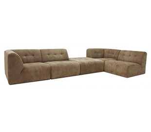 Midtermodul i corduroy rib B87 cm - Creme 2