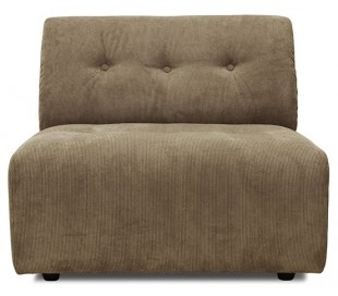 Midtermodul i corduroy rib B87 cm - Creme