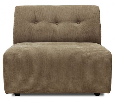 Midtermodul i corduroy rib B87 cm - Creme