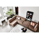 Sofamodul i corduroy rib 95 x 95 cm - Creme