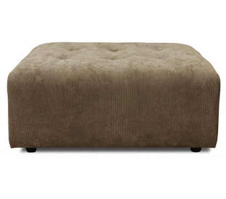 Sofamodul i corduroy rib 95 x 95 cm - Creme