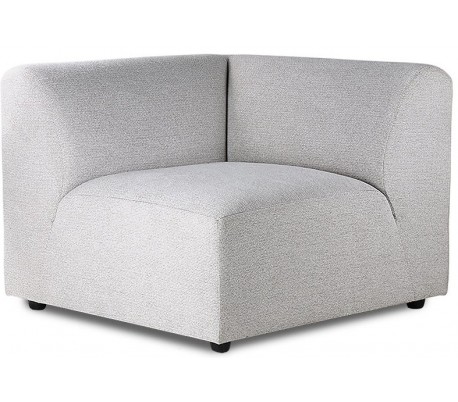 Hjørnemodul i corduroy rib 95 x 95 cm - Creme