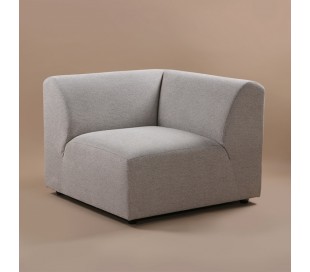 Hjørnemodul i polyester 95 x 95 cm - Lysegrå 2