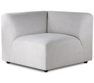 Hjørnemodul i polyester 95 x 95 cm - Lysegrå