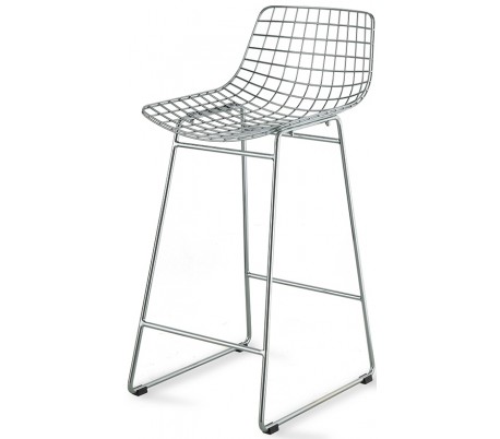 2 x Barstole i metal H89 cm - Messing