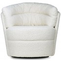 Loungestol i tekstil H76 cm - Creme