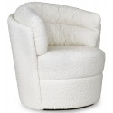 Loungestol i tekstil H76 cm - Creme