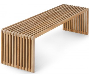 Bænk i polyester B140 cm - Blå/Lilla