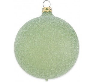 Julekugle i mundblæst glas Ø8 cm - Satineret orange