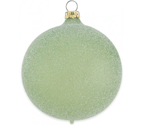 Julekugle i mundblæst glas Ø8 cm - Satineret orange