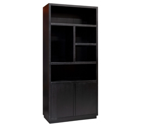 Oakura Bogreol i egetræsfinér H220 x B100 x D45 cm - Sort