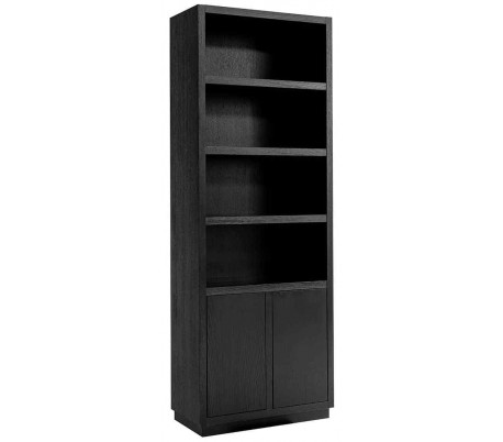 Oakura Bogreol i egetræsfinér H220 x B100 x D45 cm - Sort