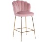Pippa barstol i velour H113 cm - Guld/Pink