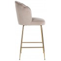 Pippa barstol i velour H113 cm - Guld/Pink