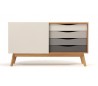 Woodman Avon sideboard i retro design - Eg/Grå