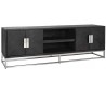 Blackbone tvbord i egetræ og stål B185 cm - Sort/Sølv