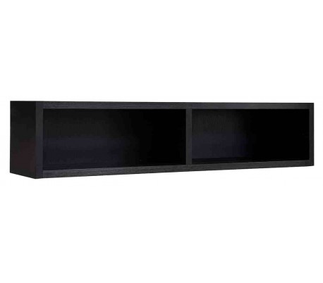 Herringbone tvbord i egetræ og metal B220 cm - Sort/Natur