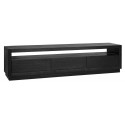 Oakura tvbord i egetræsfinér B185 cm - Sort