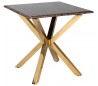 Conrad sofabord i marmor og stål 60 x 60 cm - Guld/Brun marmor