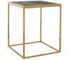 Blackbone sofabord i egetræ og stål 50 x 50 cm - Guld/Sort