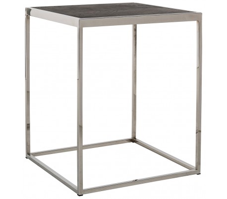 Blackbone sofabord i egetræ og stål 50 x 50 cm - Guld/Sort