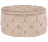 Lulu puf med opbevaring i velour Ø80 cm - Khaki