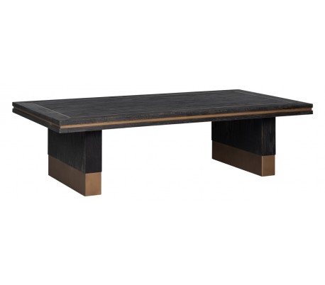 Blax sofabord i egetræ 130 x 80 cm - Sort