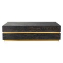 Blackbone sofabord i egetræ og stål 90 x 90 cm - Sort/Guld