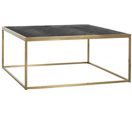Blackbone sofabord i egetræ og stål 160 x 40 cm - Guld/Sort
