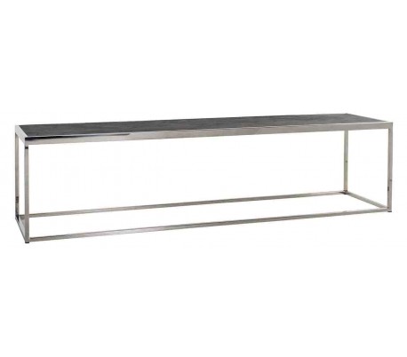 Blackbone sofabord i egetræ og stål 160 x 40 cm - Guld/Sort