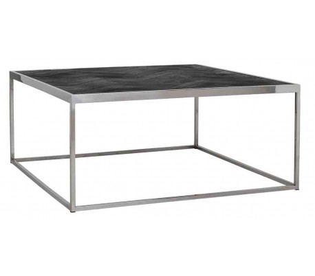 Blackbone sofabord i egetræ og stål 160 x 40 cm - Sølv/Sort