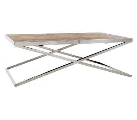 Kensington sofabord i genanvendt træ og stål 130 x 80 cm - Sort/Brun