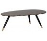 Dalton sofabord i marmor og stål 110 x 55 cm - Sort/Brun marmor