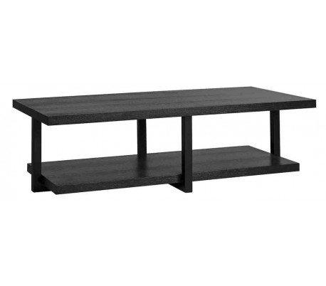 Dalton sofabord i marmor og stål 110 x 55 cm - Sort/Brun marmor